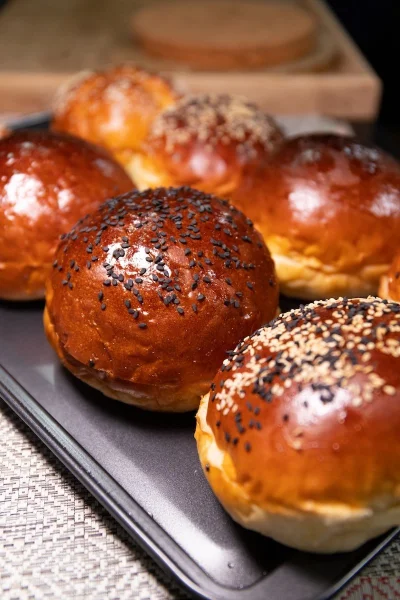 Brioche hamburgerbröd
