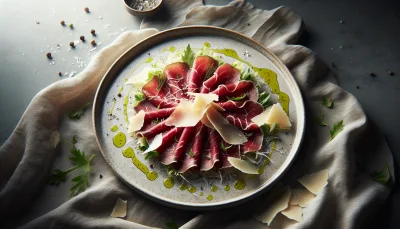 Carpaccio på nötkött med parmesan
