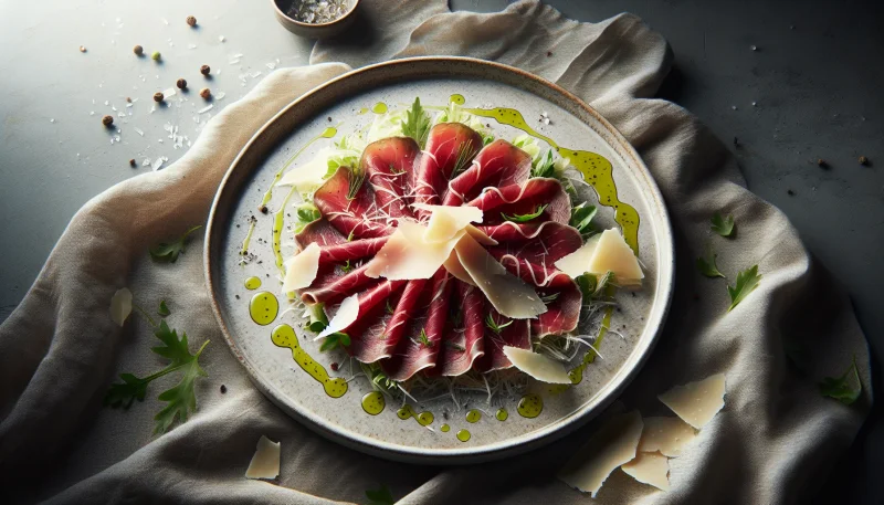 Carpaccio på nötkött med parmesan