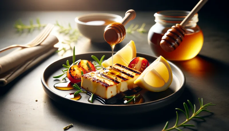 Grillad halloumi med honung och citron – en smakfull förrätt