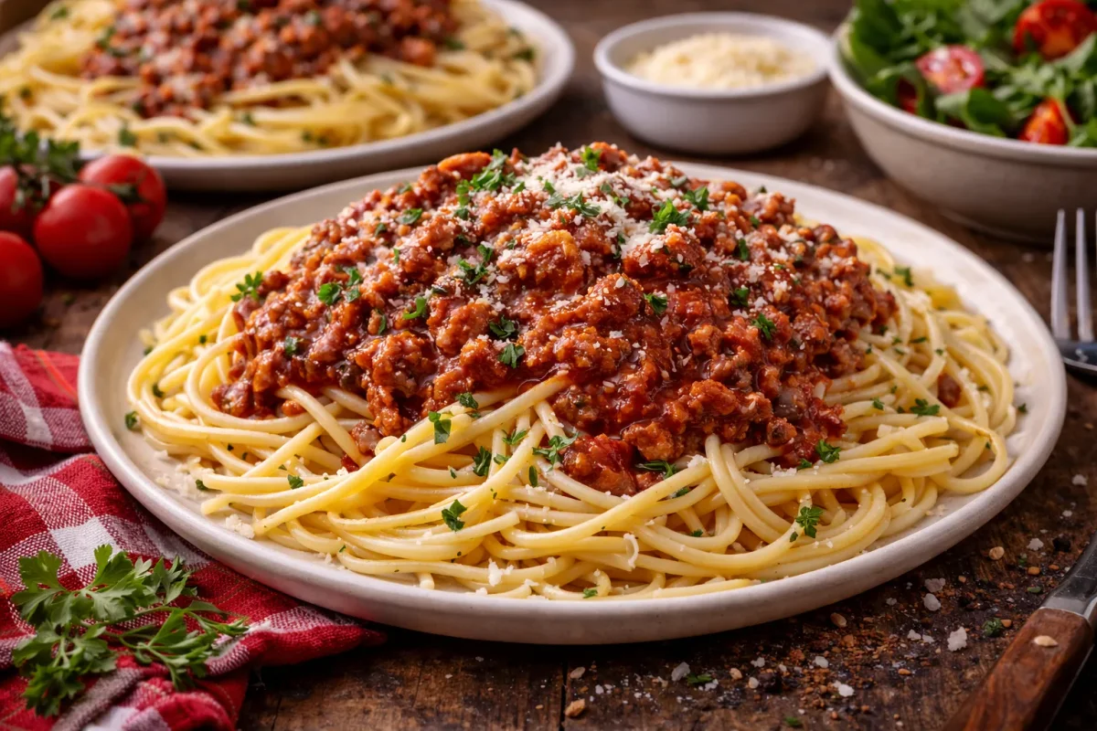 Klassisk spaghetti och köttfärssås – recept för hela familjen