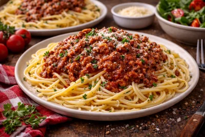 Klassisk spaghetti och köttfärssås – recept för hela familjen
