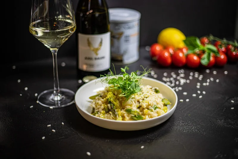 Krämig svamprisotto med parmesan och vitt vin