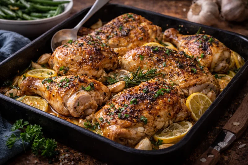 Kyckling i ugn med citron och vitlök – Saftig och smakrik