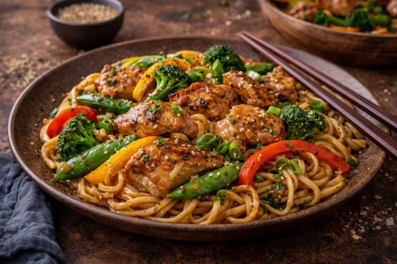 Kycklingwok med nudlar – Snabbt och läckert vardagsrecept