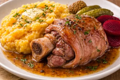 Rotmos med fläsklägg – klassiskt svenskt recept