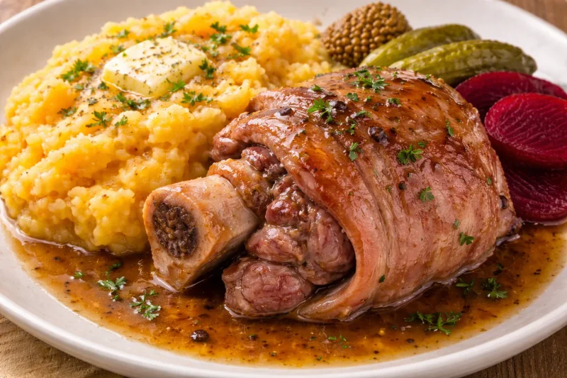 Rotmos med fläsklägg – klassiskt svenskt recept