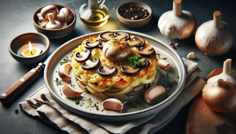 Vitlöksgratinerade champinjoner – smakfullt tilltugg