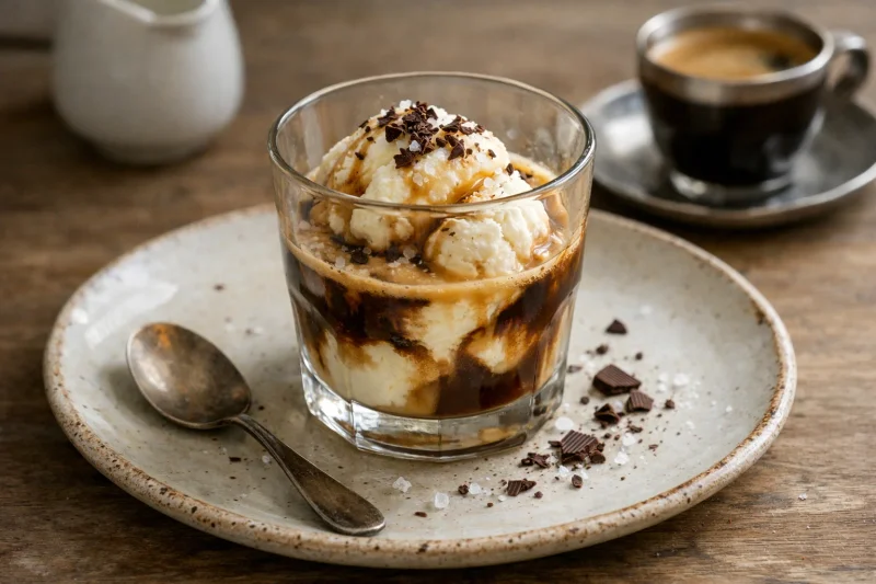 Affogato – italiensk efterrätt med kaffe och glass