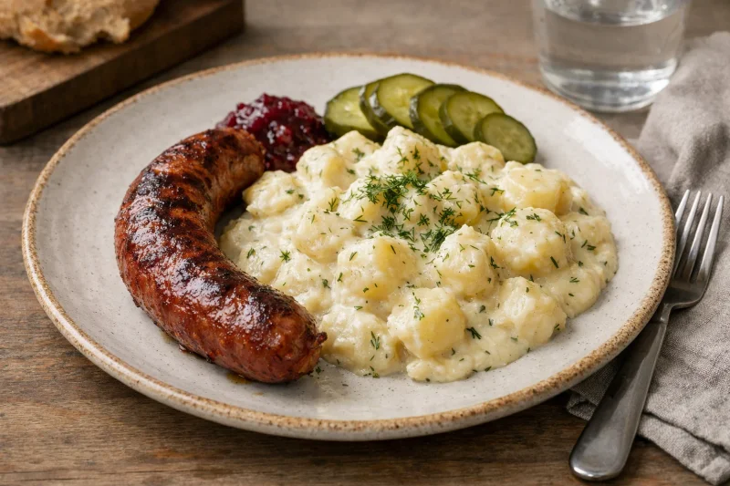 Isterband med stuvad potatis