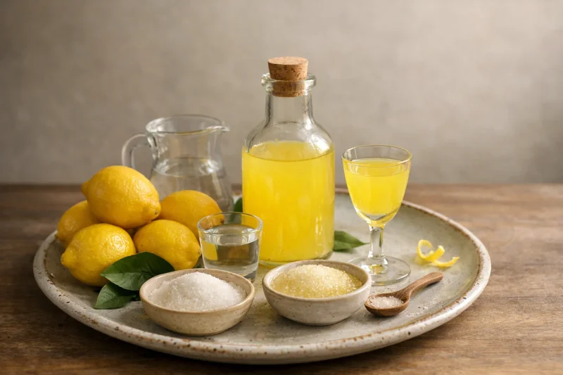 Limoncello likören är klar