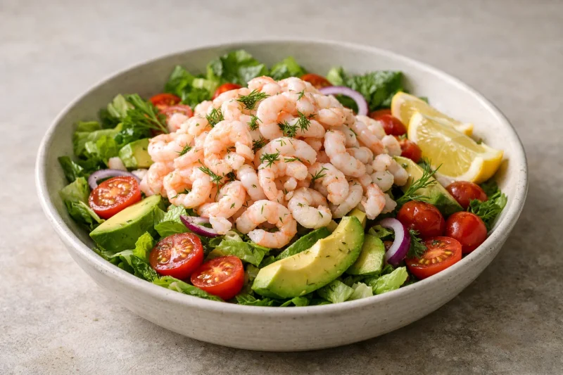 Räksallad med citron och dill