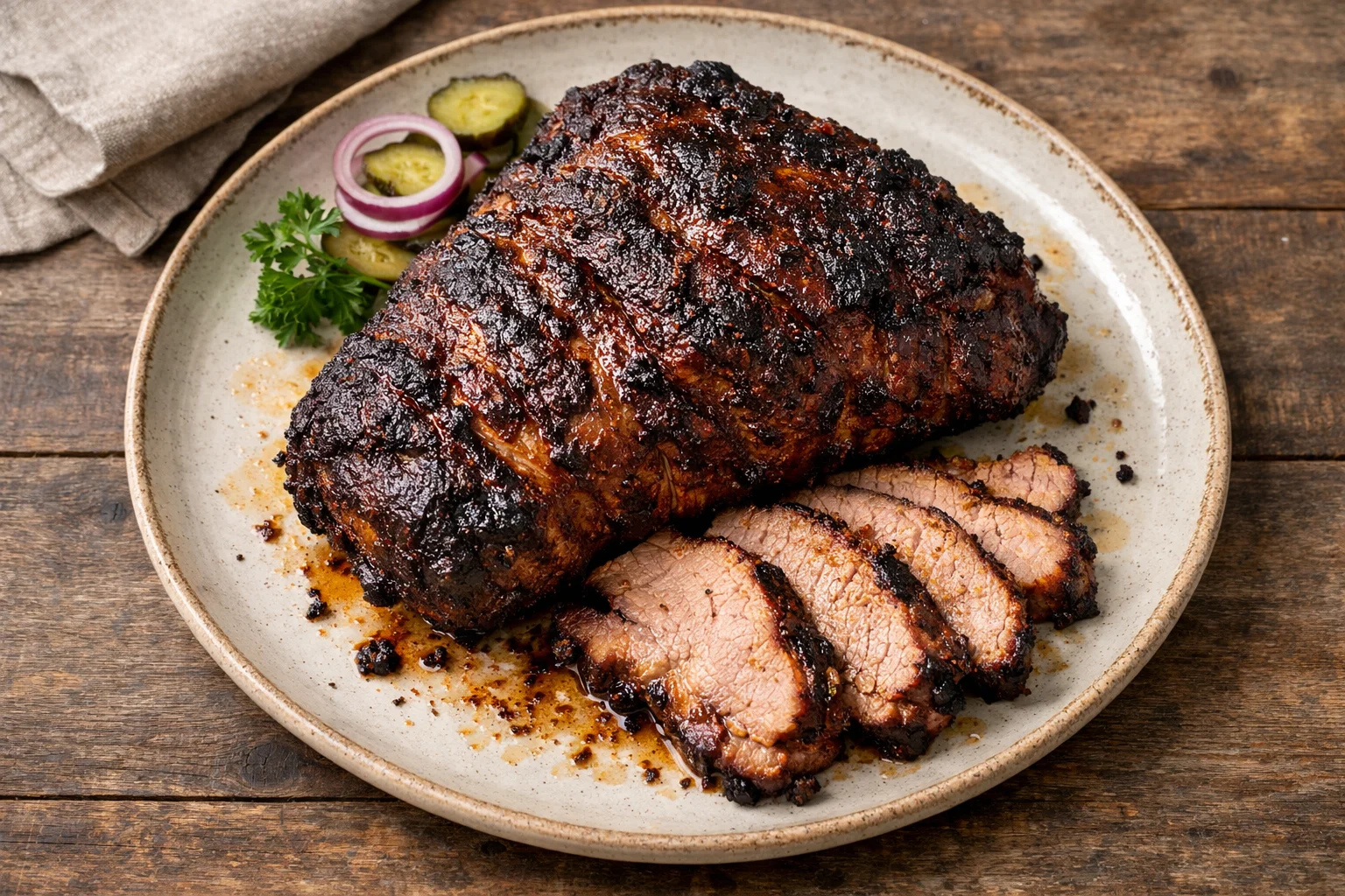 Helgrillad fläskkarré - Low and slow - på grillen