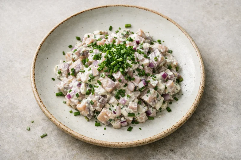 Matjessillröra med gräslök
