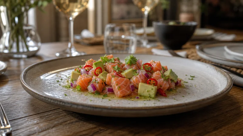 Liten ceviche på lax
