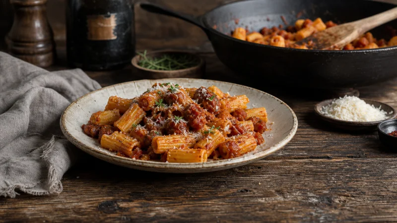 Nduja- & Tomatpasta – billig vardagslyx
