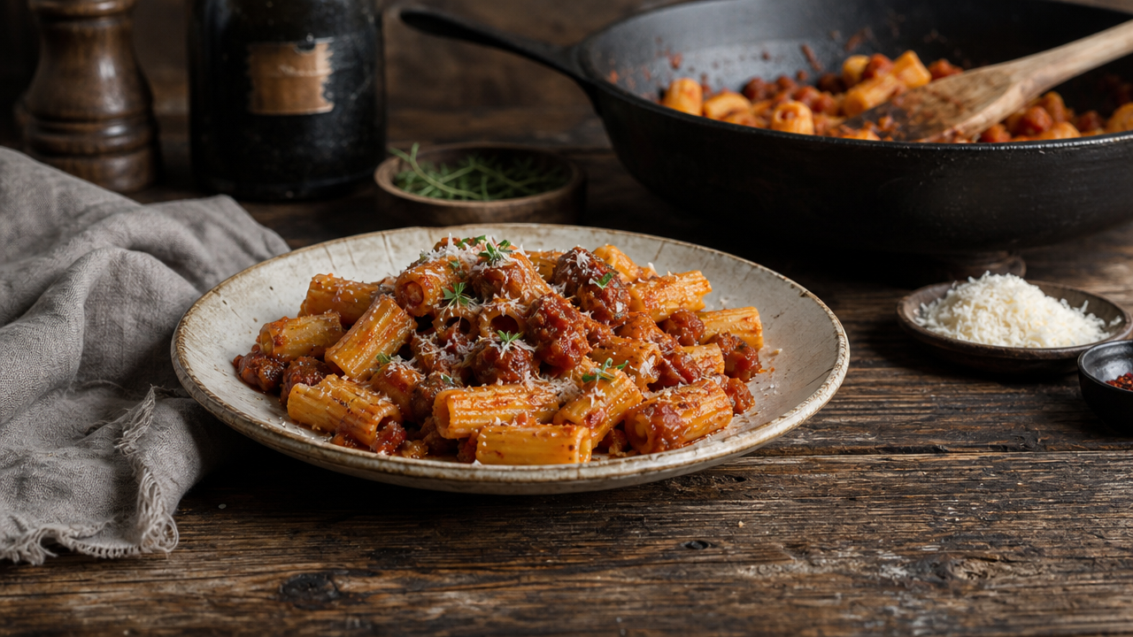 Nduja- & Tomatpasta – billig vardagslyx