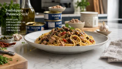 Tonfiskpasta "Putanesca Style"