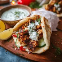 Klassisk Grekisk Gyros med Tzatziki