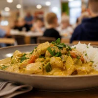 Höns i currysås med ris