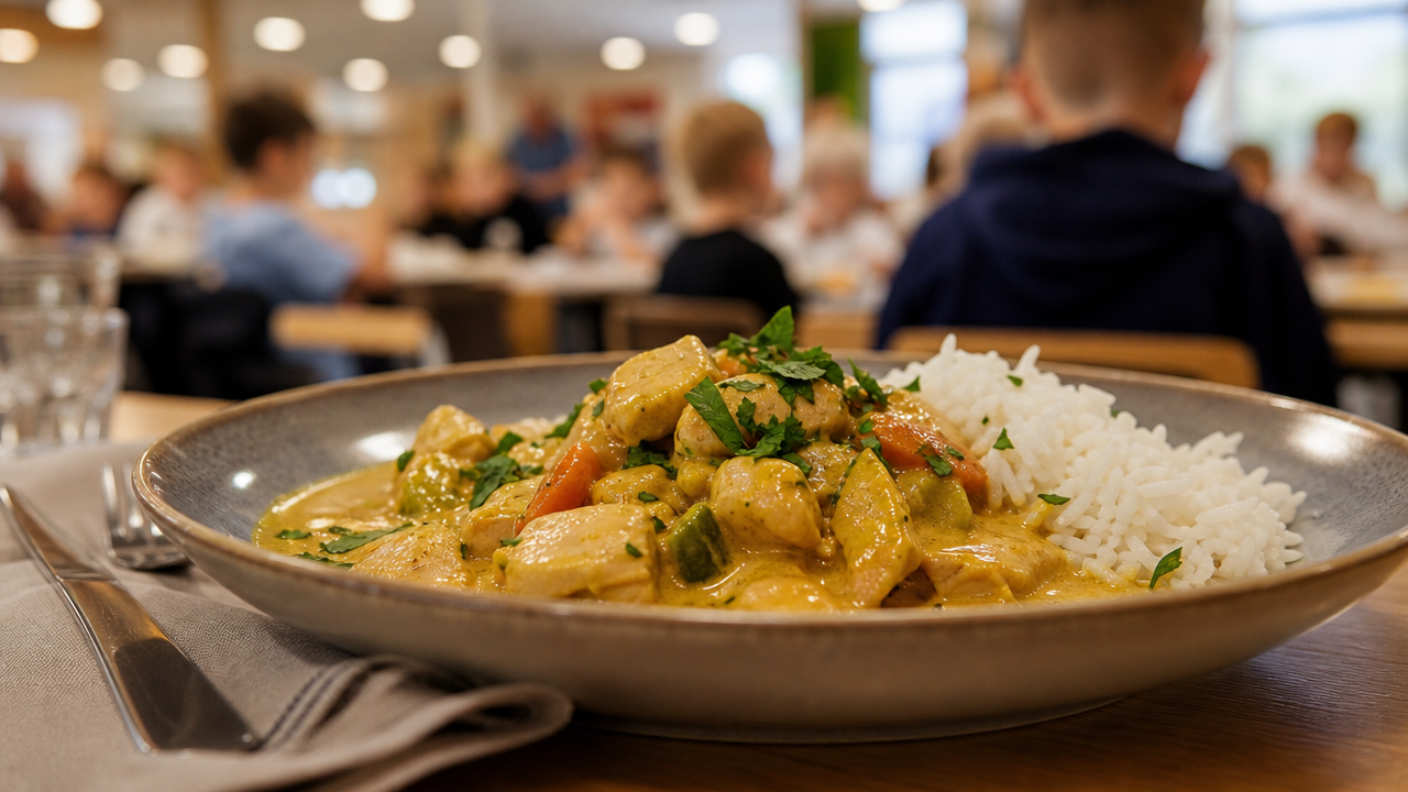 Höns i currysås med ris