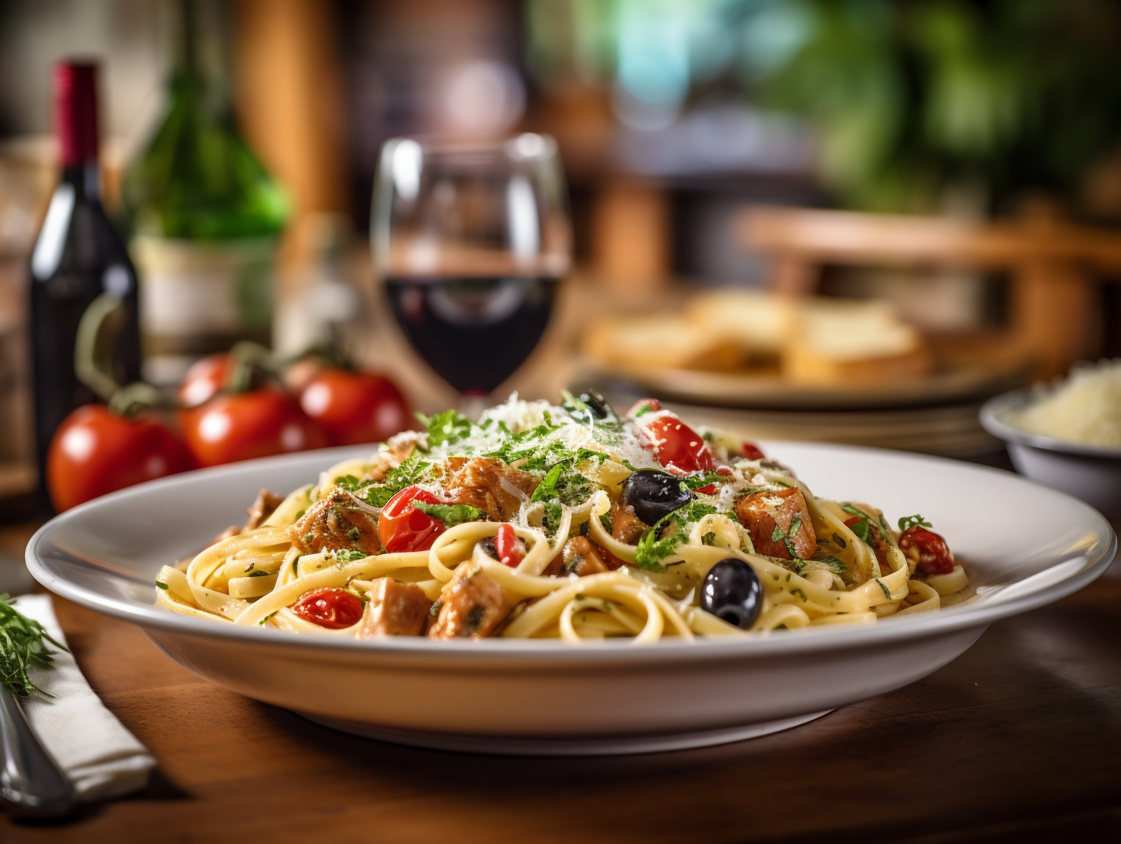Kycklingpasta med röda linser – en proteinrik middag