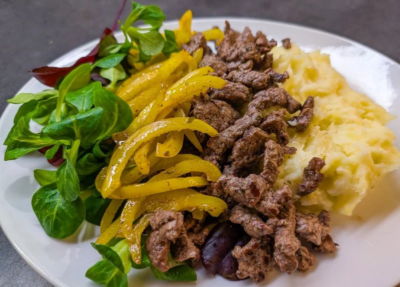 Fakeaway Pepparbiff med wokgrönsaker (ChopChop-style)