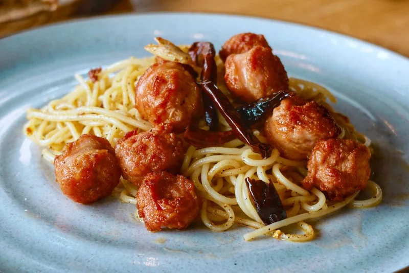 Proteinbomb: Kalkonköttbullar med linspasta