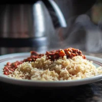 Skolans chili con carne med ris