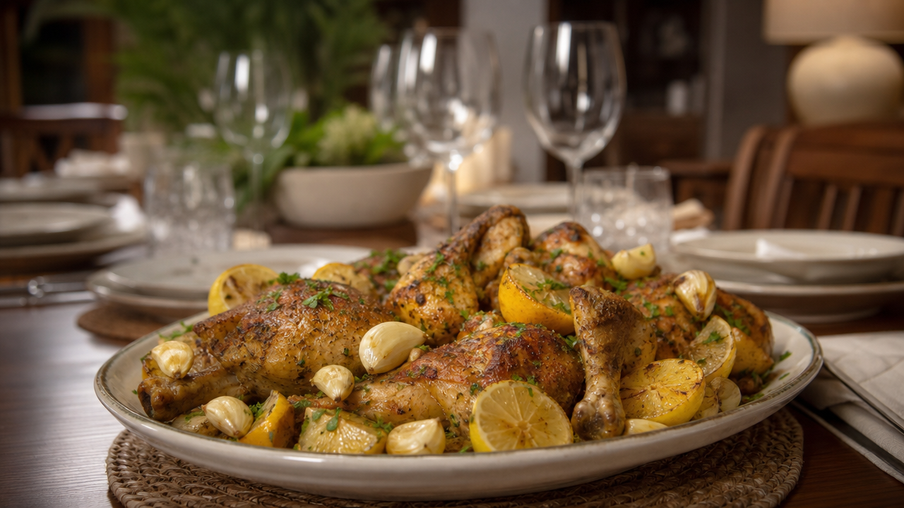 Libanesisk kyckling med citron och vitlök