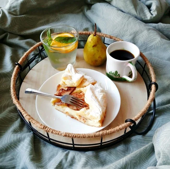 Karamelliserad pärontarte tatin med ingefära